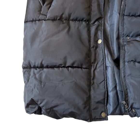 Women's Puffer Coat Size Large Black - Worn Once - Picture 2 of 5